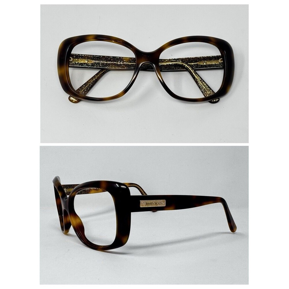 Jimmy Choo KALIA/S EH0 Brown Havana Glitter Sunglass Frames 56-17-140 Italy